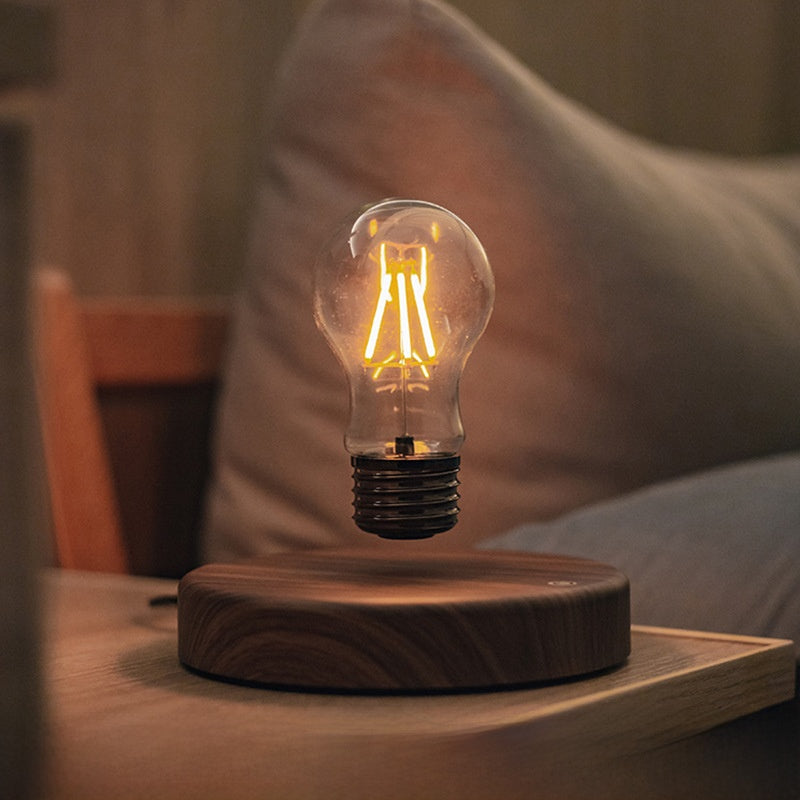 Headboard decorative ambient magnetic floating light bulb