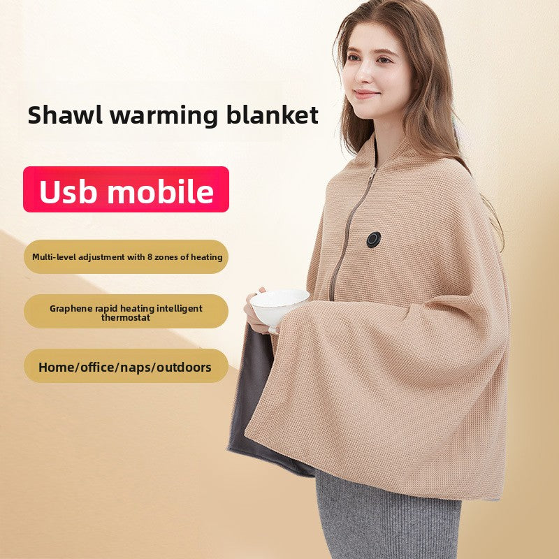 USB Washable Electric Heating Blanket for Car Camping Office