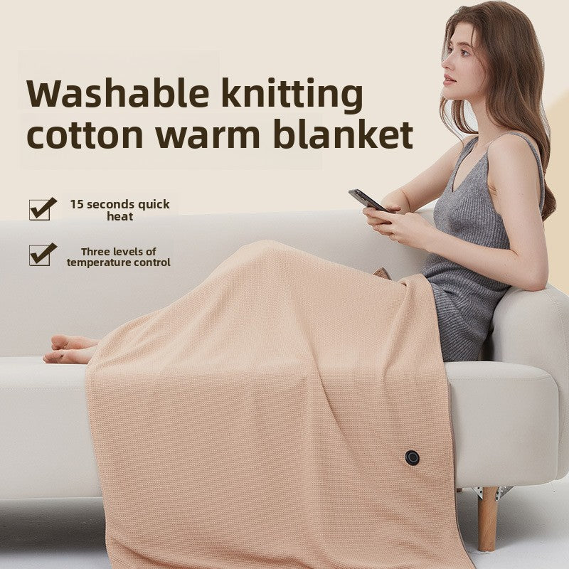 USB Washable Electric Heating Blanket for Car Camping Office