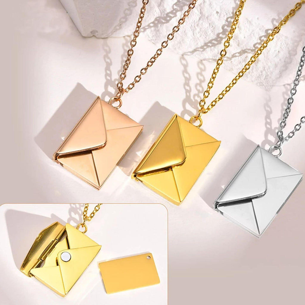 Magnetic envelope DIY necklace