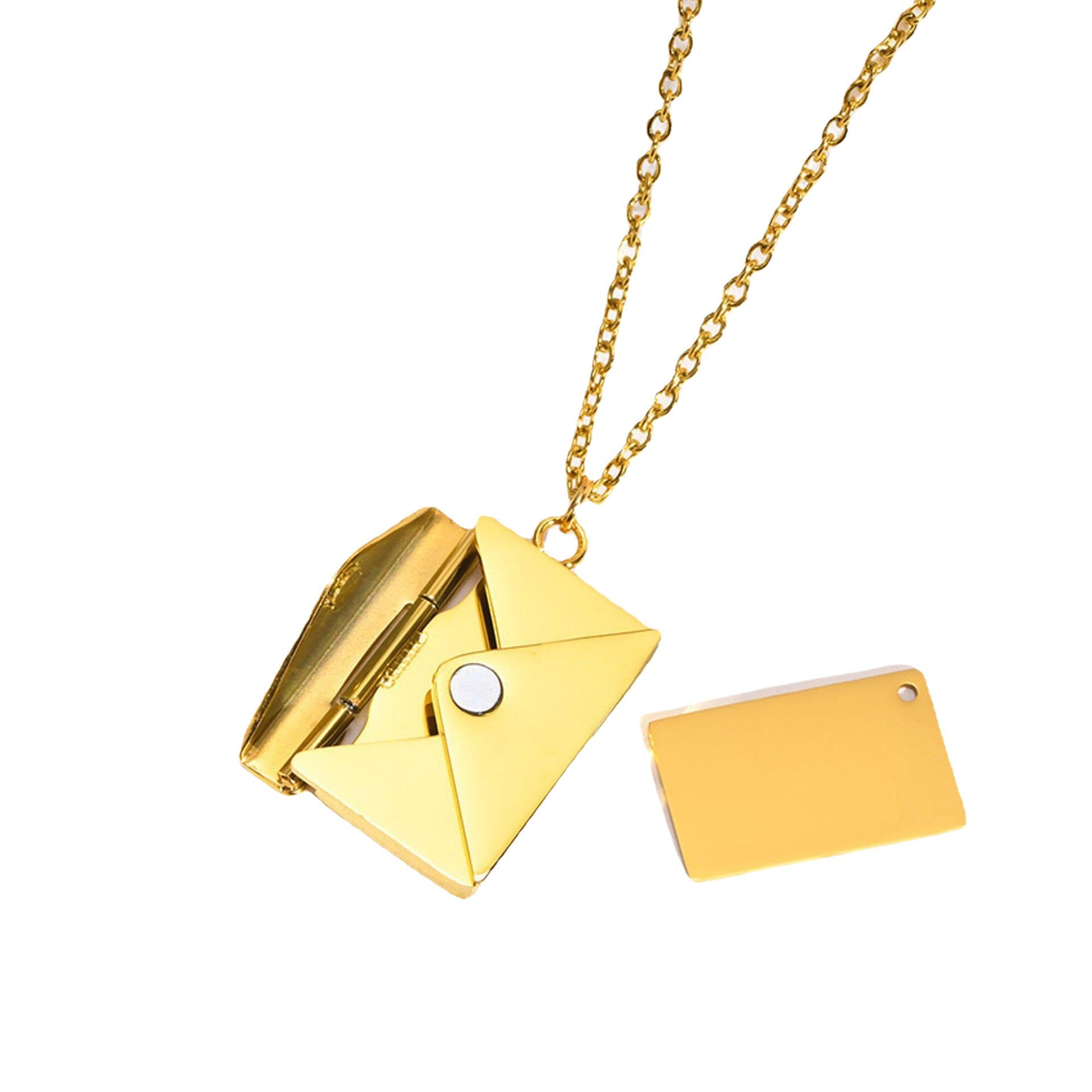 Magnetic envelope DIY necklace
