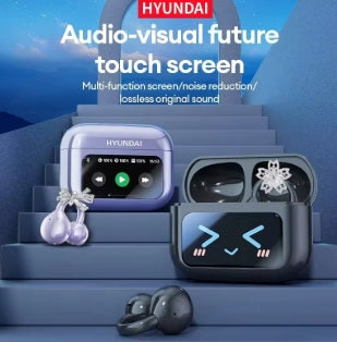 Choice HYUNDAI M100 Open Ear Gaming Earphones Sport Wireless Earbuds TWS Headset Hifi Sound Headphones With Mic For Android IOS