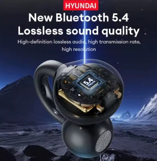 Choice HYUNDAI M100 Open Ear Gaming Earphones Sport Wireless Earbuds TWS Headset Hifi Sound Headphones With Mic For Android IOS