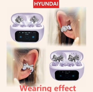 Choice HYUNDAI M100 Open Ear Gaming Earphones Sport Wireless Earbuds TWS Headset Hifi Sound Headphones With Mic For Android IOS