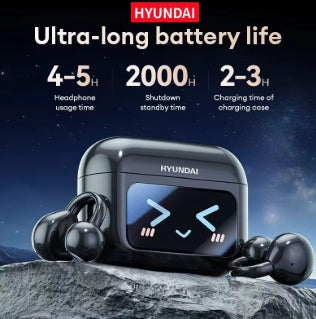 Choice HYUNDAI M100 Open Ear Gaming Earphones Sport Wireless Earbuds TWS Headset Hifi Sound Headphones With Mic For Android IOS