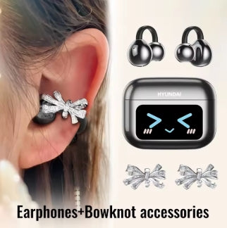 Choice HYUNDAI M100 Open Ear Gaming Earphones Sport Wireless Earbuds TWS Headset Hifi Sound Headphones With Mic For Android IOS