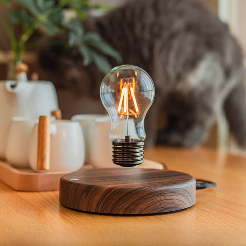 Headboard decorative ambient magnetic floating light bulb